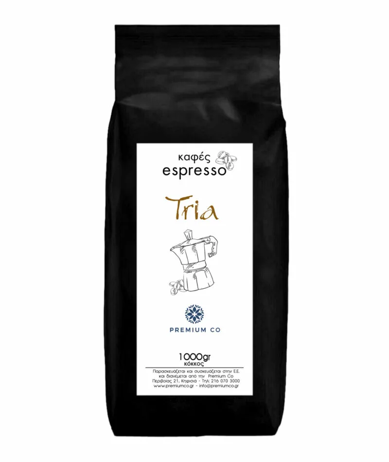 PremiumCoffees Tria blend κόκκος 1kgr