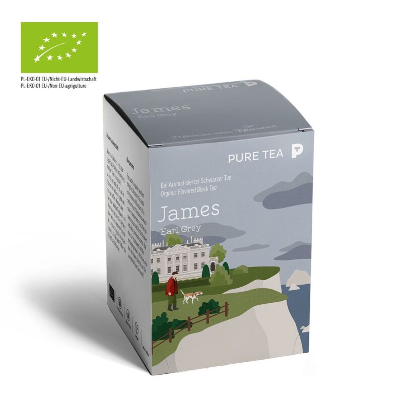 PURE TEA Organic JAMES EARL GREY Black Tea 15φακελάκια