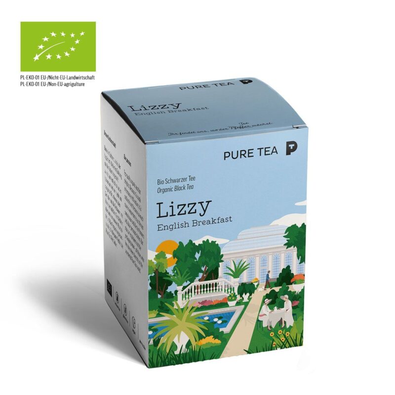 PURE TEA Organic LIZZY ENGLISH BREAKFAST Black Tea 15φακελάκια